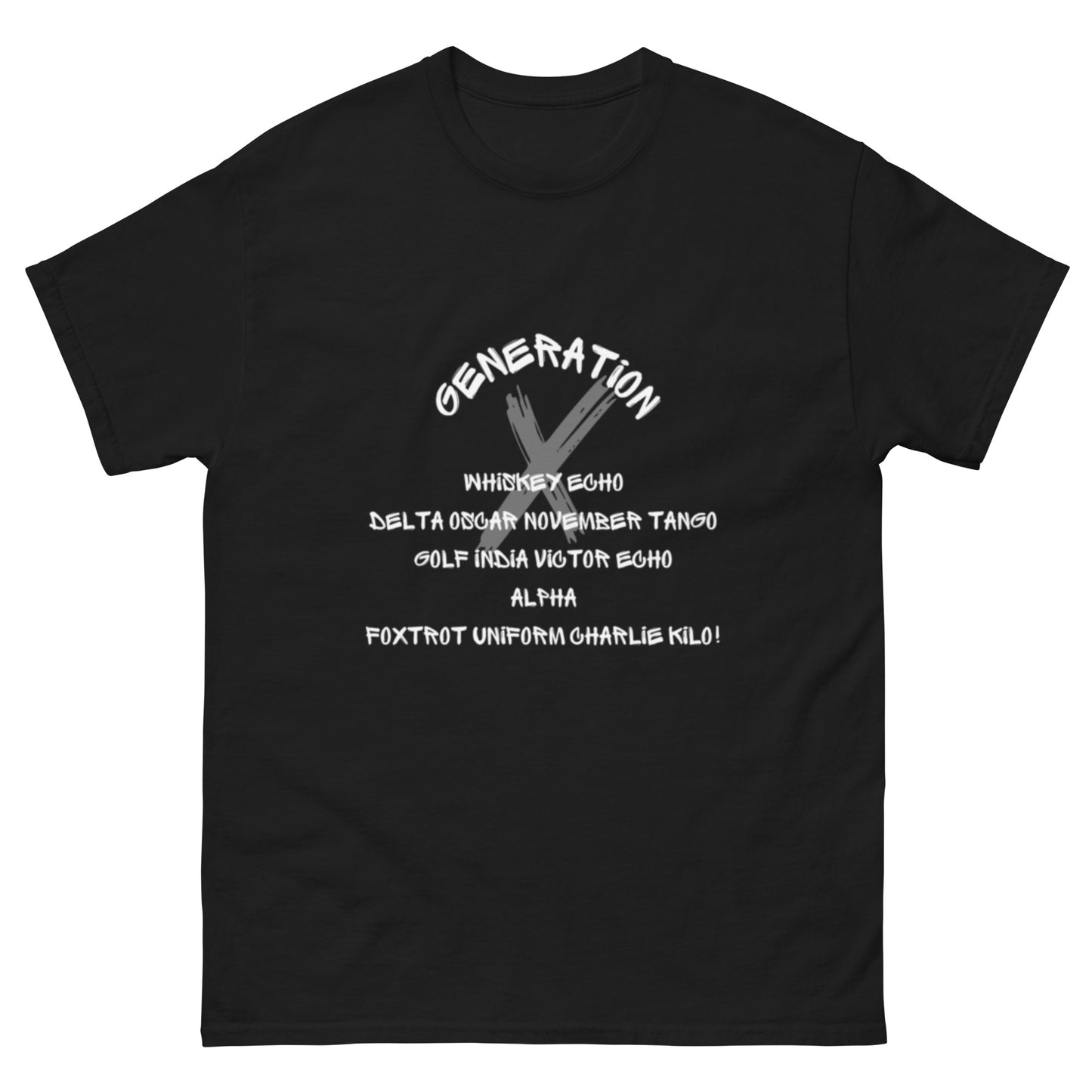Whiskey Echo White Lettering T Shirt