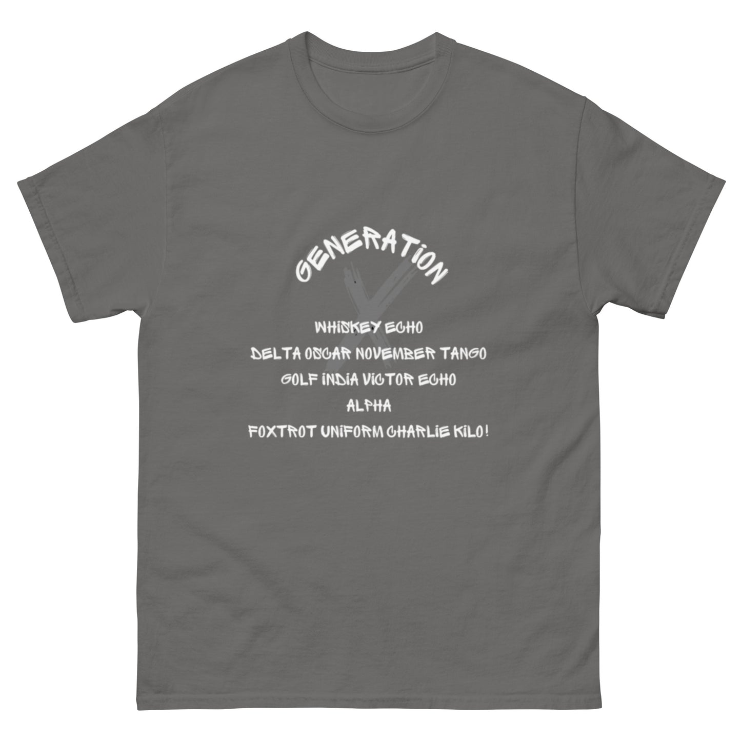 Whiskey Echo White Lettering T Shirt