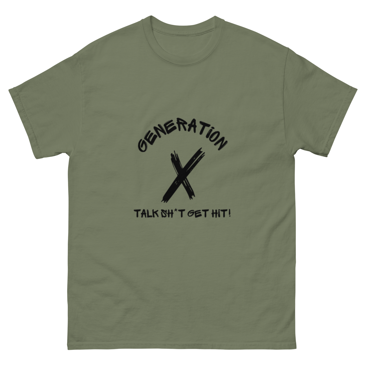 Talk Sh*t Get Hit Black Lettering T Shirt