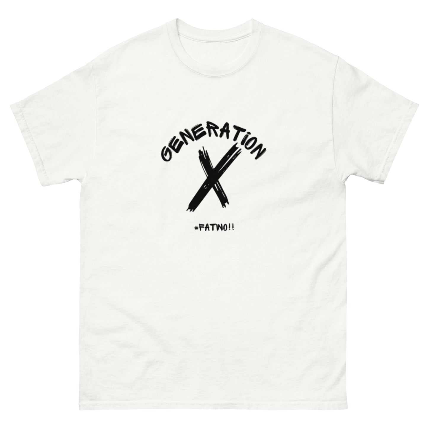 # Fatwo Black Lettering T Shirt