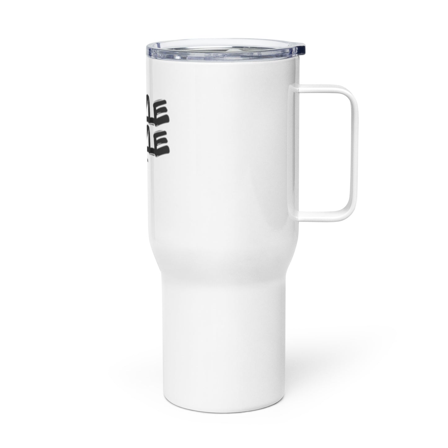 Travel mug with a handle